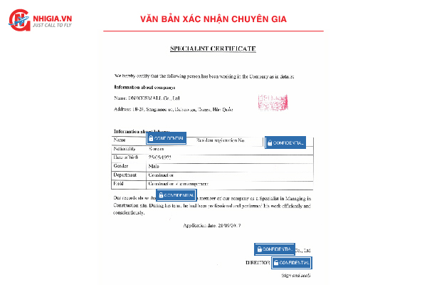 Bạn Biết Gì Về Văn Bản Xác Nhận Chuyên Gia Người Nước Ngoài